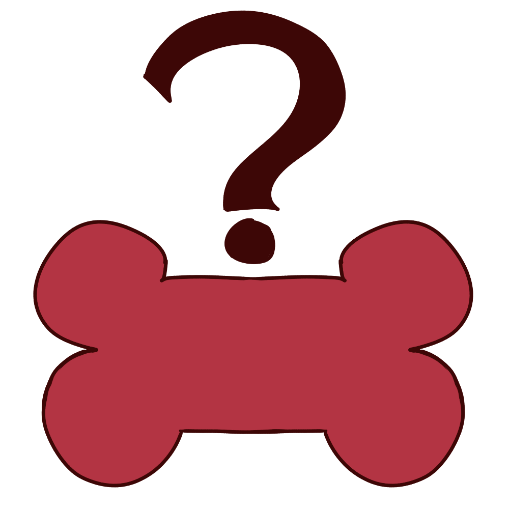 a red bone with a question mark over it